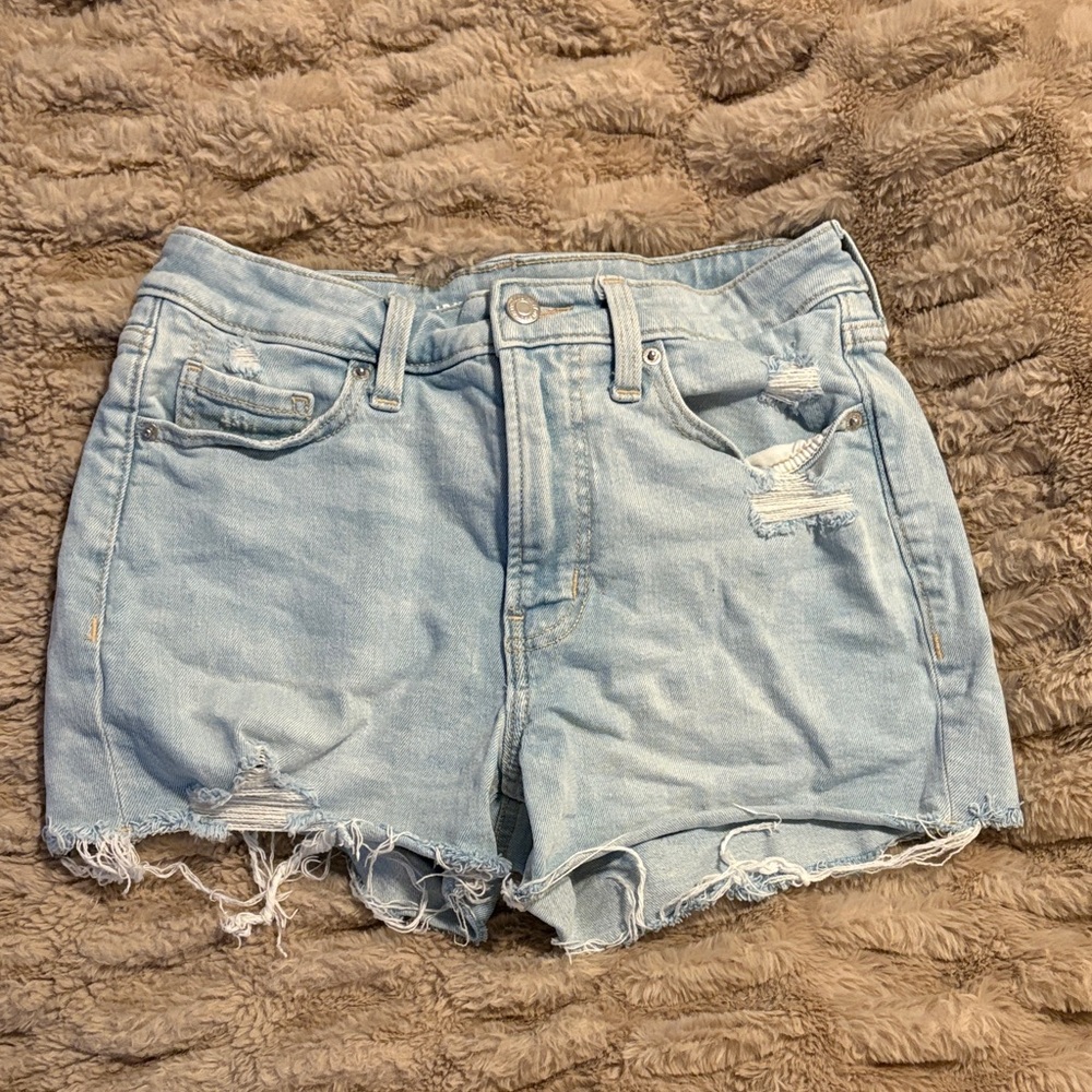 Old Navy Light Blue Distressed Jean Shorts